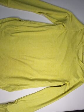 Athleta Yellow Heathered Long Sleeve Top